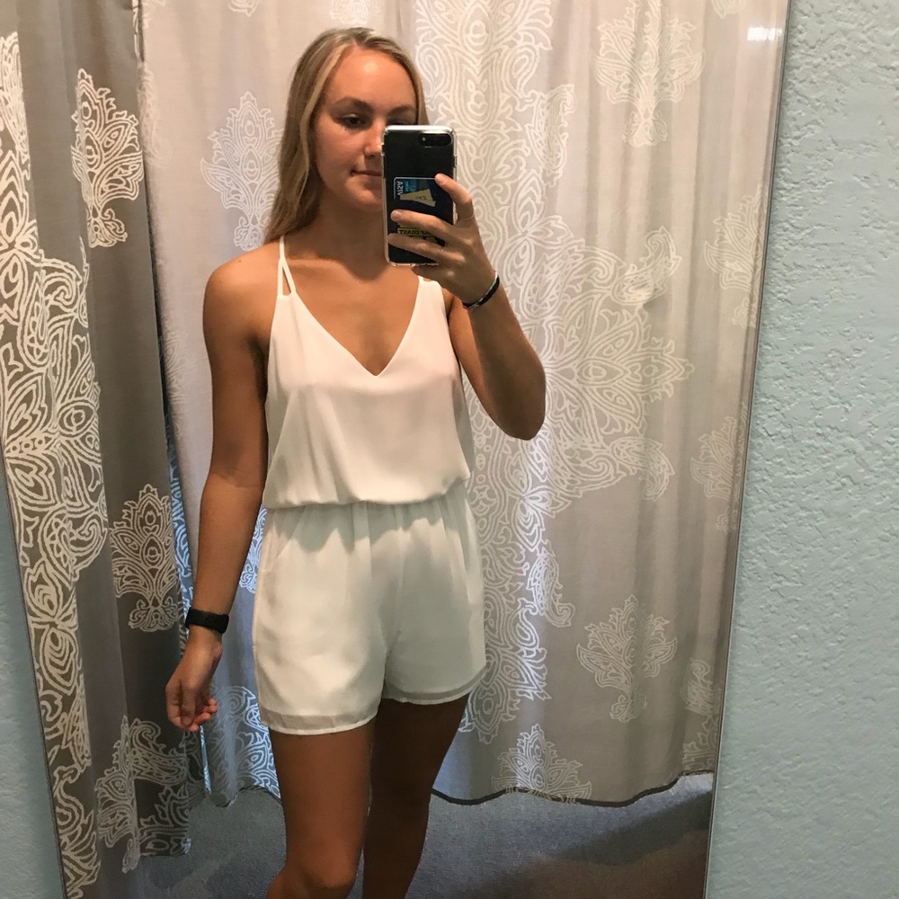WHITE NAKED ZEBRA ROMPER 🔥